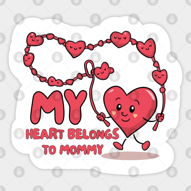 my heart belongs to mommy . mothers day Sticker by TRACHLUIM